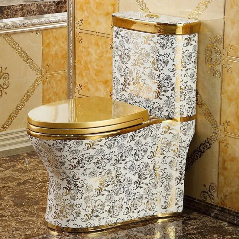 Gaoxiang, новый стиль, горячая Распродажа, золотой туалет, китайская сантехника, ванная, керамическая, роскошная, черная, золотая, цветная, туалет, Золотой Туалет