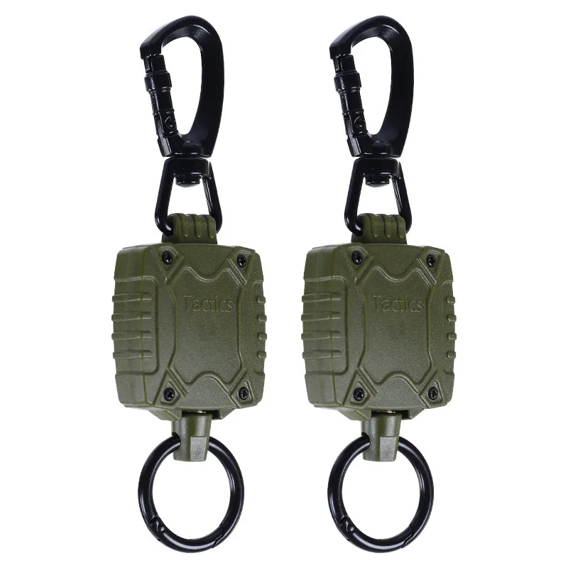 Zinc Alloy Metal Buckle Outdoor Fishing Retractable Military Green square Easy-pull Buckle Quick-loading Easy-pull