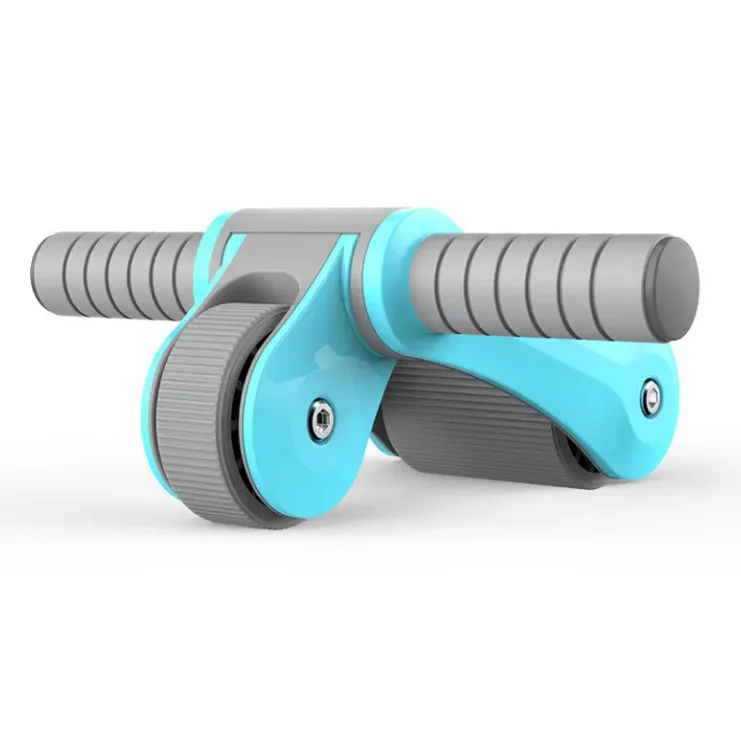Latest Hot Selling Foldable ABS Material Abdominal Wheel Roller Double Wheels Fitness Equipment for Core Muscle Training
