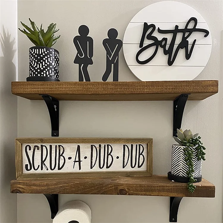 Rustic and Antique Wooden Hanging Sign Farmhouse Wall Sign Decorations for Home