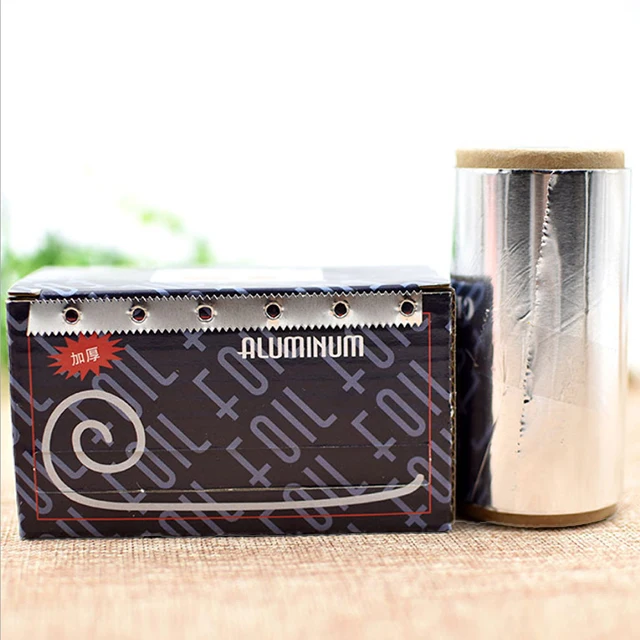Factory high quality silver/colored plain/embossed aluminum foil roll for hairdressing perm and dyeing