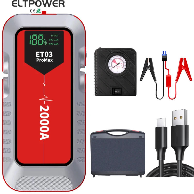 Portable car jump starter 12v 21800mah wireless charging battery jump starter car jump starter power bank with air compressor