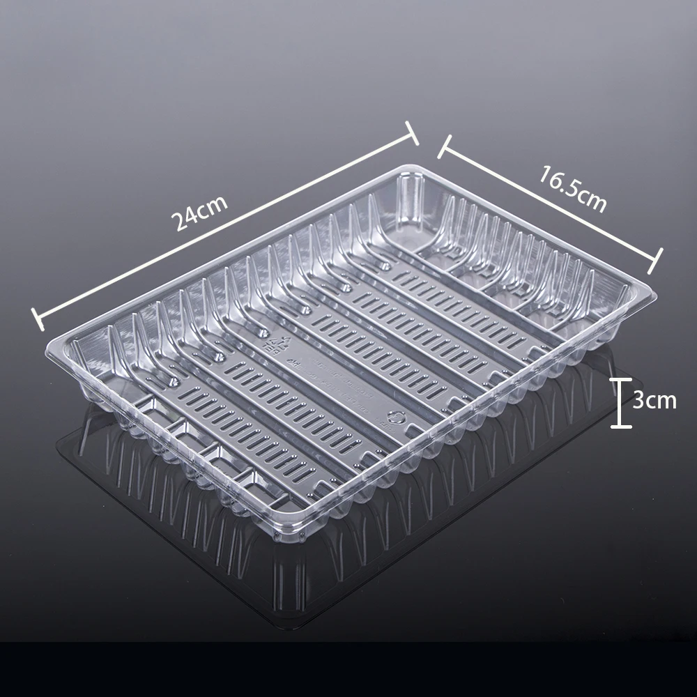 Chicken BBQ  plastic  box disposable plastic tray PET tray sushi box fruit and vegetable packaging