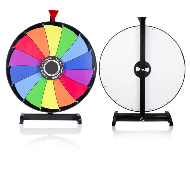 Stock Product Indoor Advertising Lucky Table Spin Prize Wheel for Promotion Event