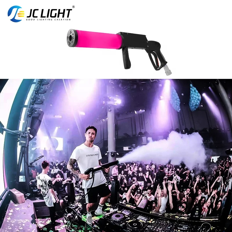 Fast Delivery DJ Equipment DMX Co2 Gun Jet Machine Stage RGB LED Co2 Smoke Fog DJ Gun For Wedding Disco Nightclub Party