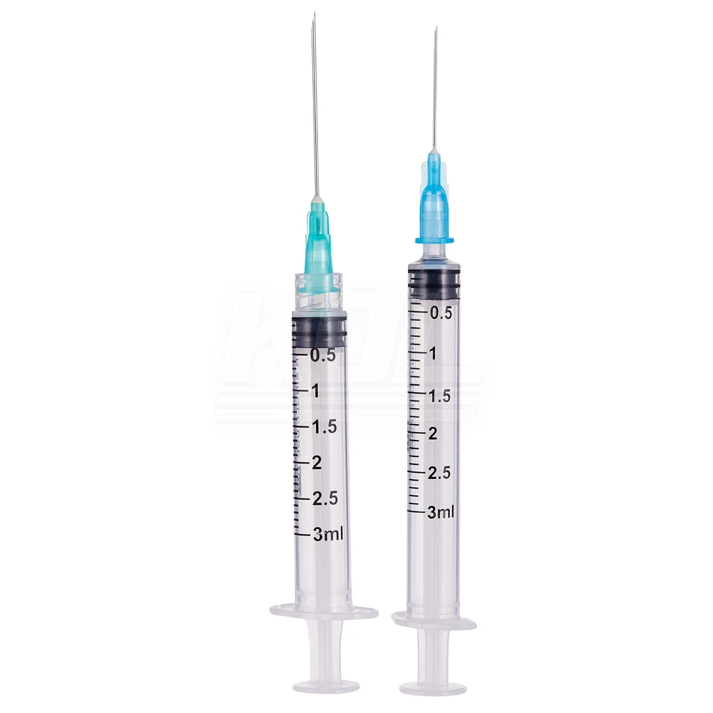 3ml KDL Disposable injection Syringe Sterile Luer Lock Syringes without Needle 3ml slip syringe with needle