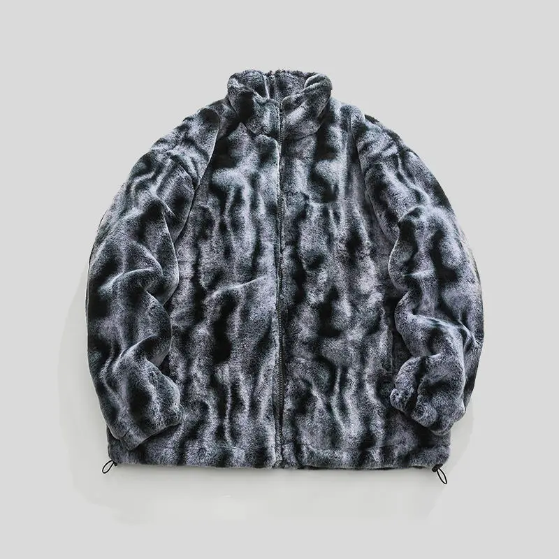 High Quality New Design Custom Logo Men Sherpa Jacket Causal Streetwear Zip Up Jacket Warm Fleece Winter Jacket For Men
