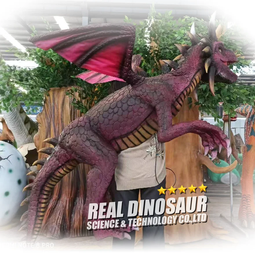 
Animatronic Dragon Realistic Baby Dinosaur Puppet 
