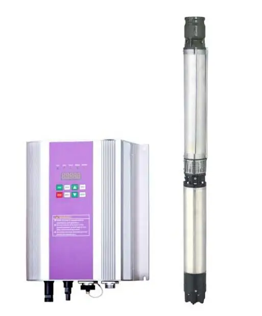 Полная система 40m3 flow 60m головка 2hp 1.5KW Солнечный водяной насос
