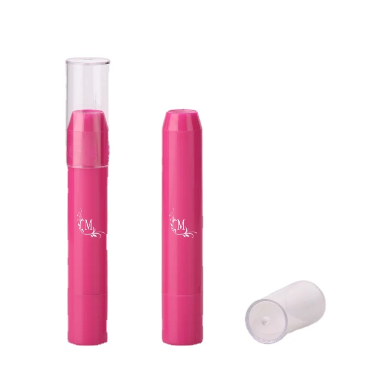 Best Price Pink Crayon Custom Empty  Twist Pen Lipstick Plastic Lipstick Pen Tube
