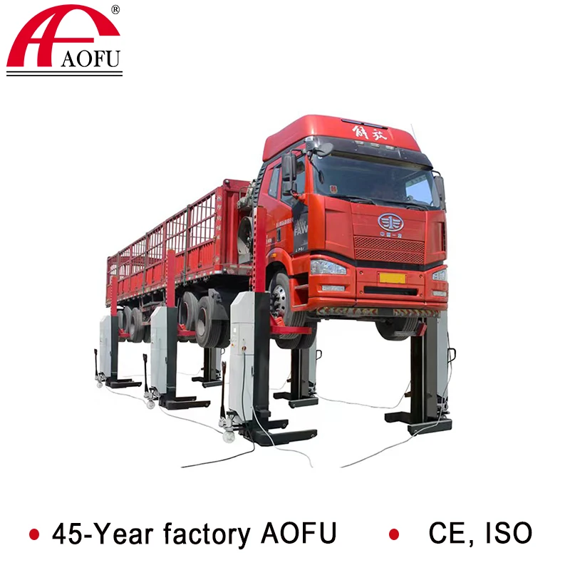 factory directly sale hydraulic mobile 4 column truck lift with cables