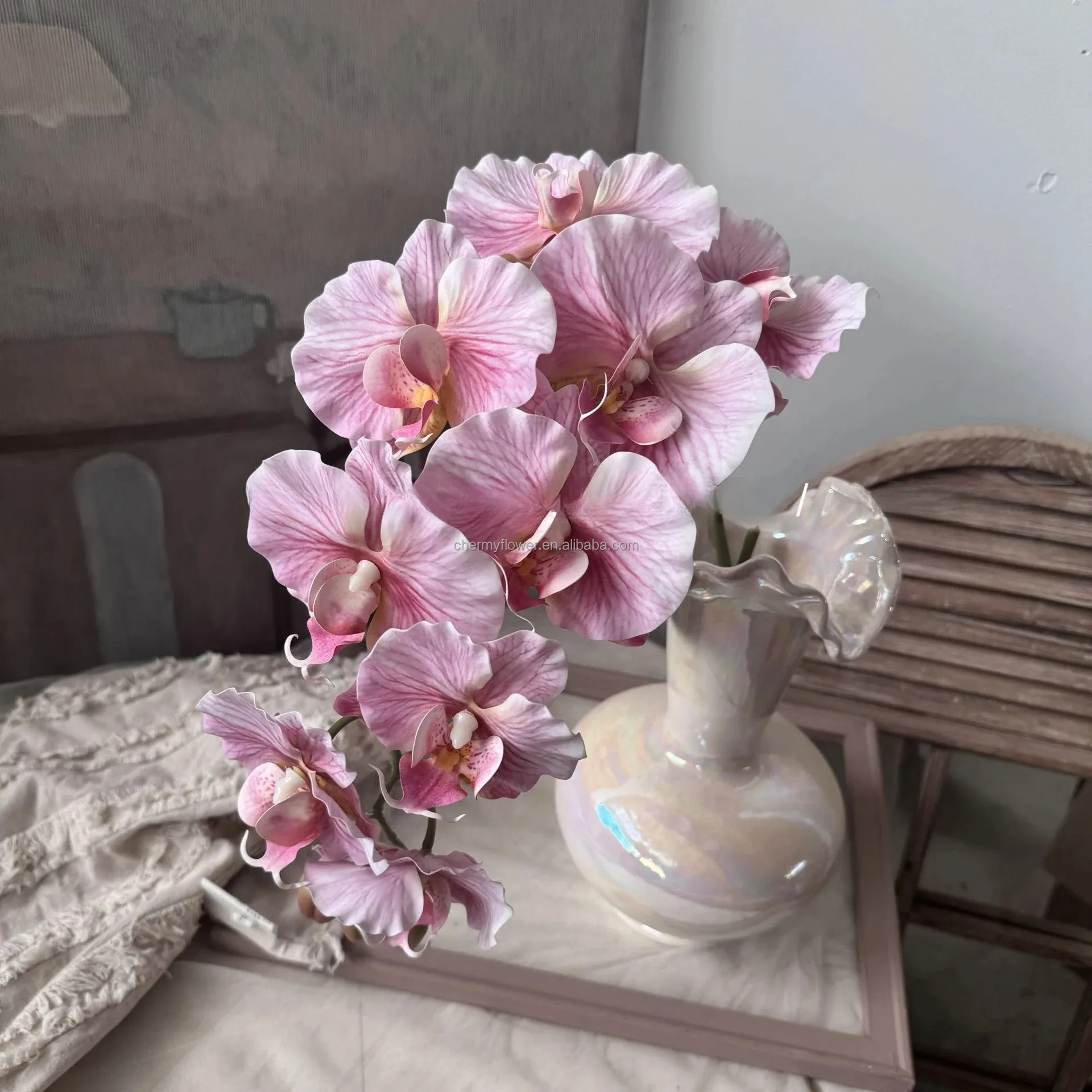 2024 New Wedding Party Decorative Flower High Quality Silk Orchid Fake Flower Wholesale