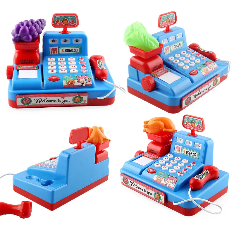 Other Puzzle Simulation Scan Play House Light Music Supermarket 2022 Market Cash Register Toy