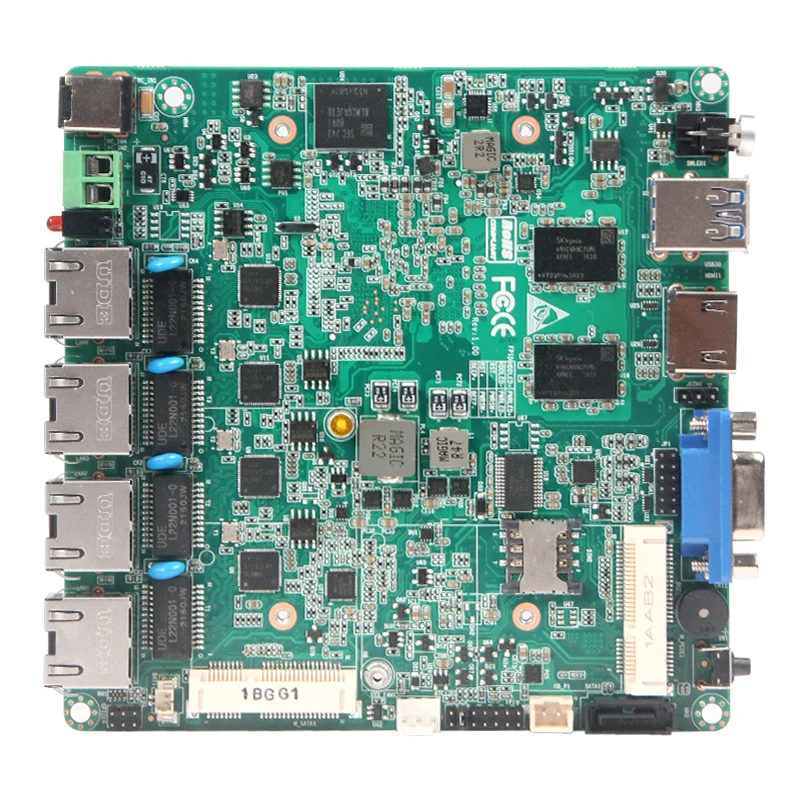 Factory Intel Gemini Lake-R J4125 Firewall Motherboard Router 4 lan Port USB3.0 RS232 RS485 4K Display Nano Itx Motherboard