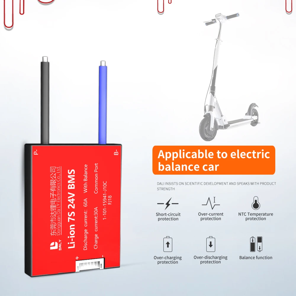 Daly li-ion battery hardware bms 36v 10s 30a -500a bms battery management system bms