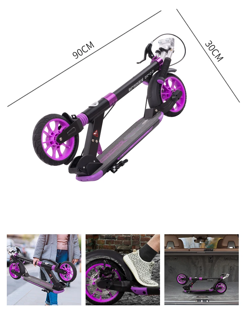 Adult scooter push kick non-electric foldable outdoor sport  kick scooter stand