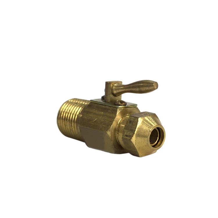 Customized male female NPT thread 3/8 inch Brass flare ball valve for Auto Brake System