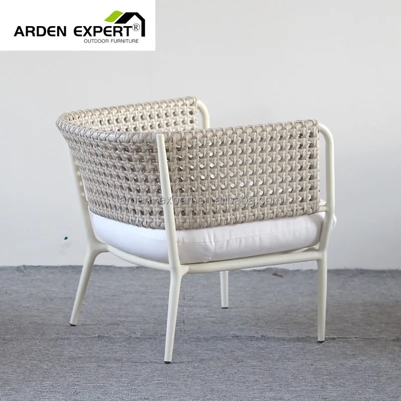 Rattan Beach Furniture Garden Set Aluminum Wicker Armchair For Outdoor Living