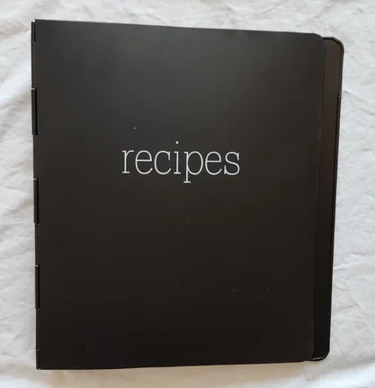 Recipe Book Binder 11.5 x 9.75  Binder Organizer Set Metal 3-Ring Binder for Family Recipes, Custom Cookbooks and More