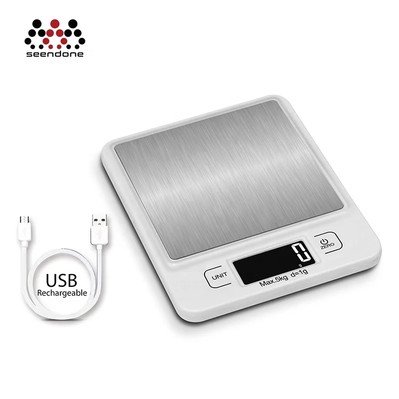 Перезаряжаемые кухонные весы из нержавеющей стали цифровые Ce OEM