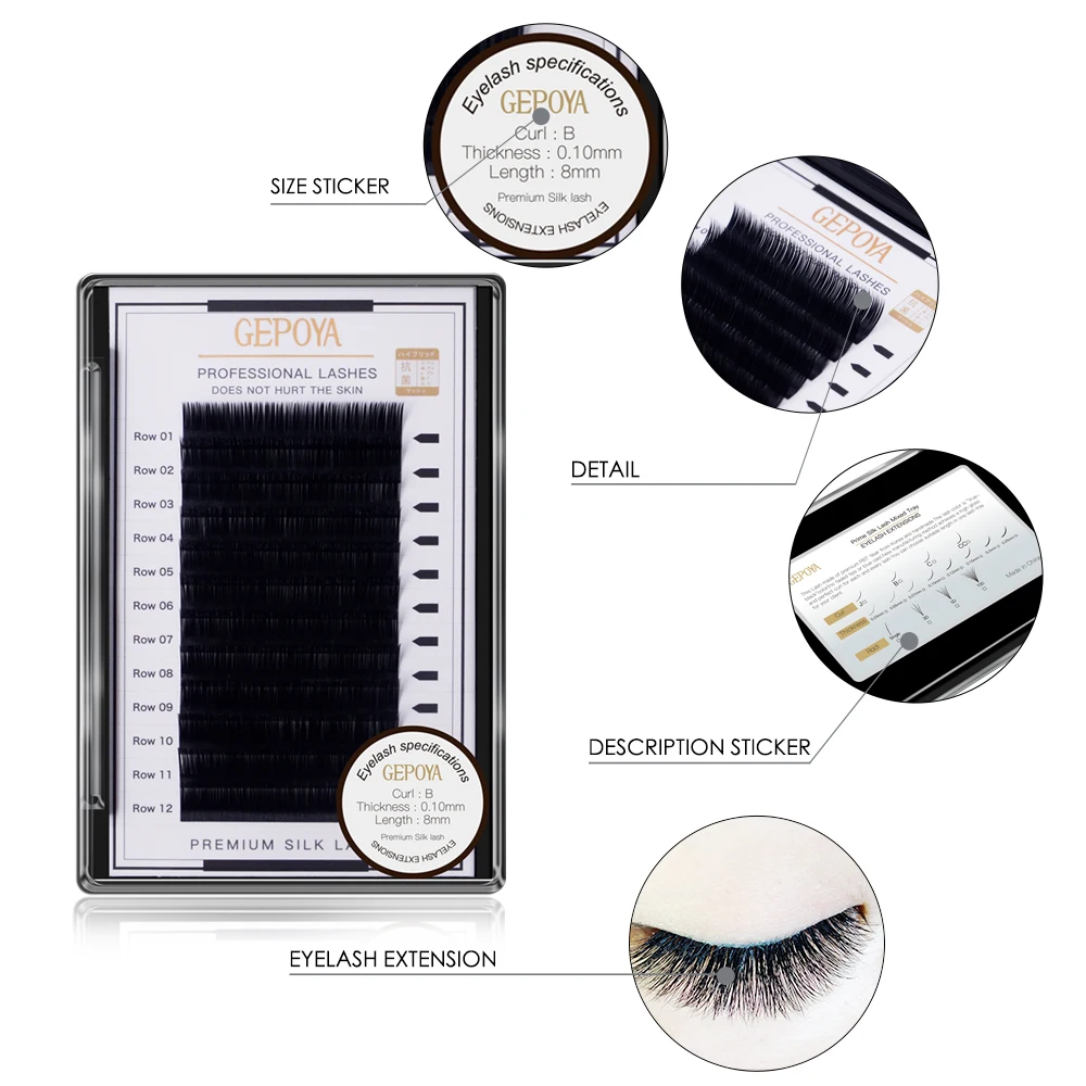 
Black DD Curl Eyelash Training Extension Kit 
