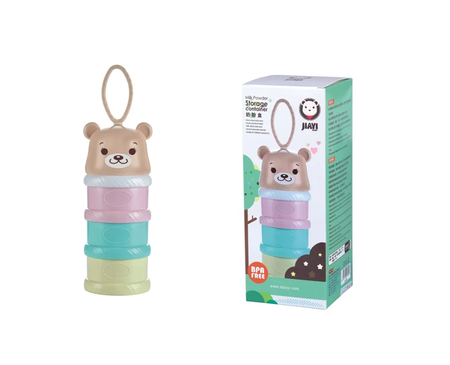 Wholesale Portable Infant Toddler 3/4 Layer Food Snack Storage Box Formula Dispenser Baby Milk Powder Container