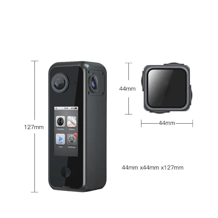 SmartMore Stabilization Live Streaming VR Action Camera Waterproof 360 Degree Camera Accessories Set For Tourism