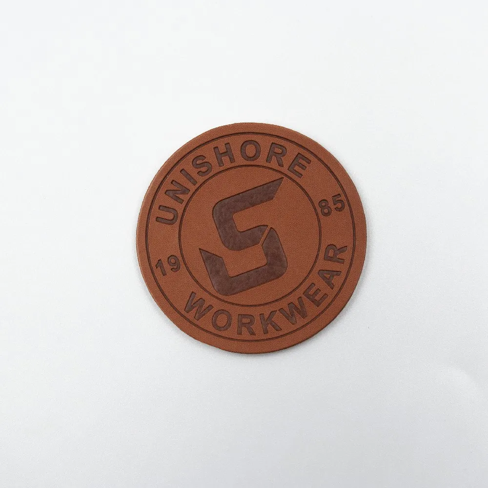 Custom Jeans Clothing Labels Manufacturer Custom 3D Clothes Laser Logo Embossed Real Genuine Leather Iron on Patches for Hats