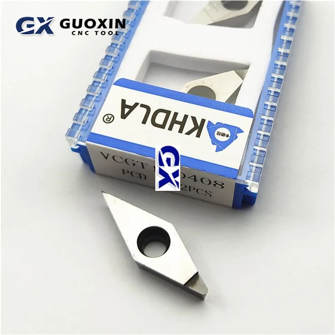 VCGT160401/02/04/08/12 PCD вставка CNC алмазный токарный диск VCGT160412