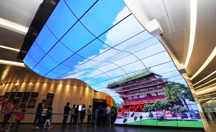 55 inch Flexible Curved Display OLED Customized Shape Screen for Advertising Exhibition and Events