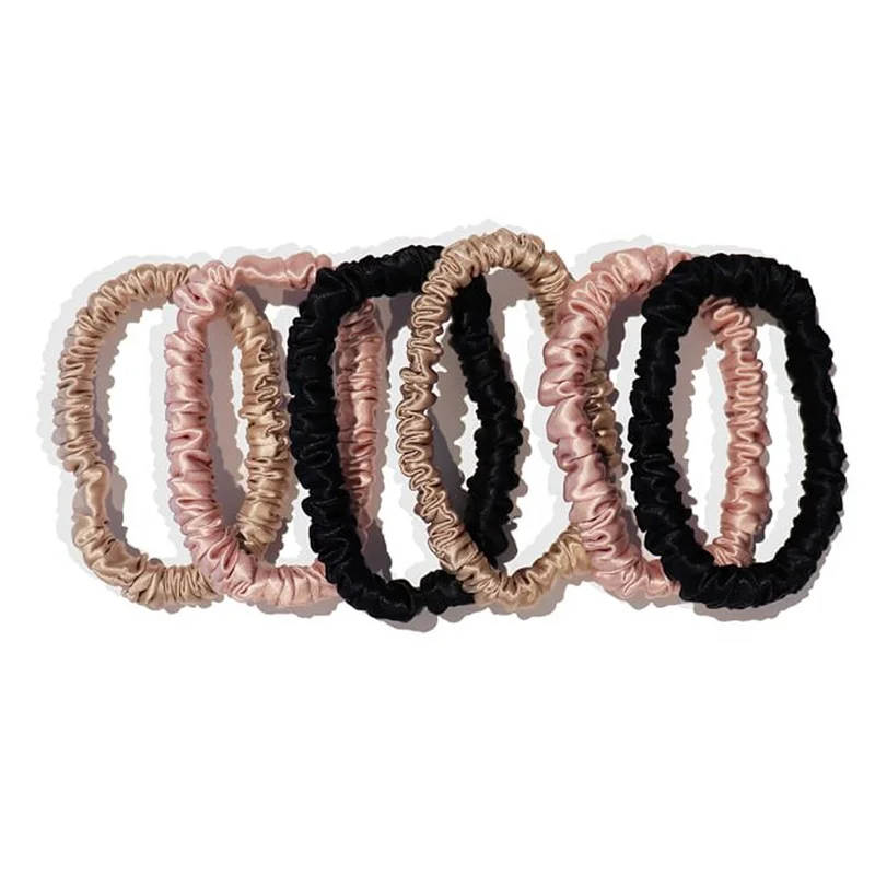 High Quality Scrunchies Mulberry Pure Silk Large Design Printed Satin Scrunchies 6a Mulberry  Silk Scrunchie 22mm