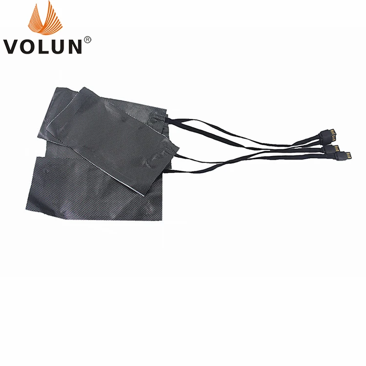 3.7V 5V 12V 24V Graphene coated heating fabric washable gentle Low voltage electric flexible heating element heating pad