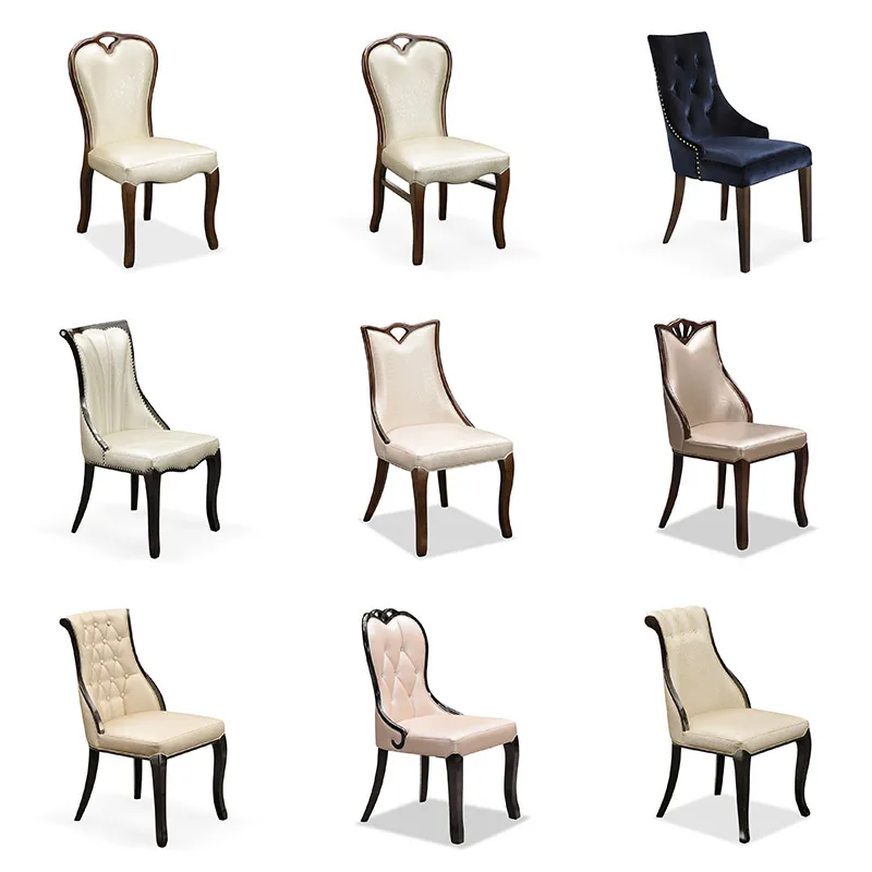 Home Furniture Use European Style Traditional Dining Room Table Set Rectangular Wooden Chairs