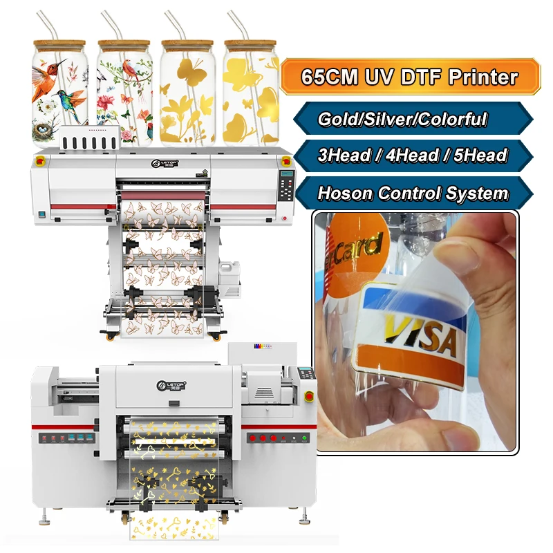 LETOP 3D Epson Film Printer Automatic 24 Inch Sticker I3200 Uv Dtf Printer Sticker Printing Uv Dtf Printer