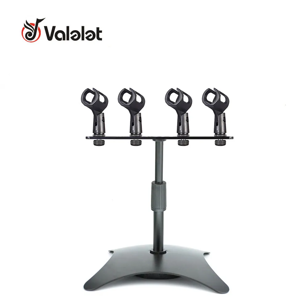 Chinese manufacturer High Quality 4 Channel  Microphone Table Stand microphone holder bracket mic stand