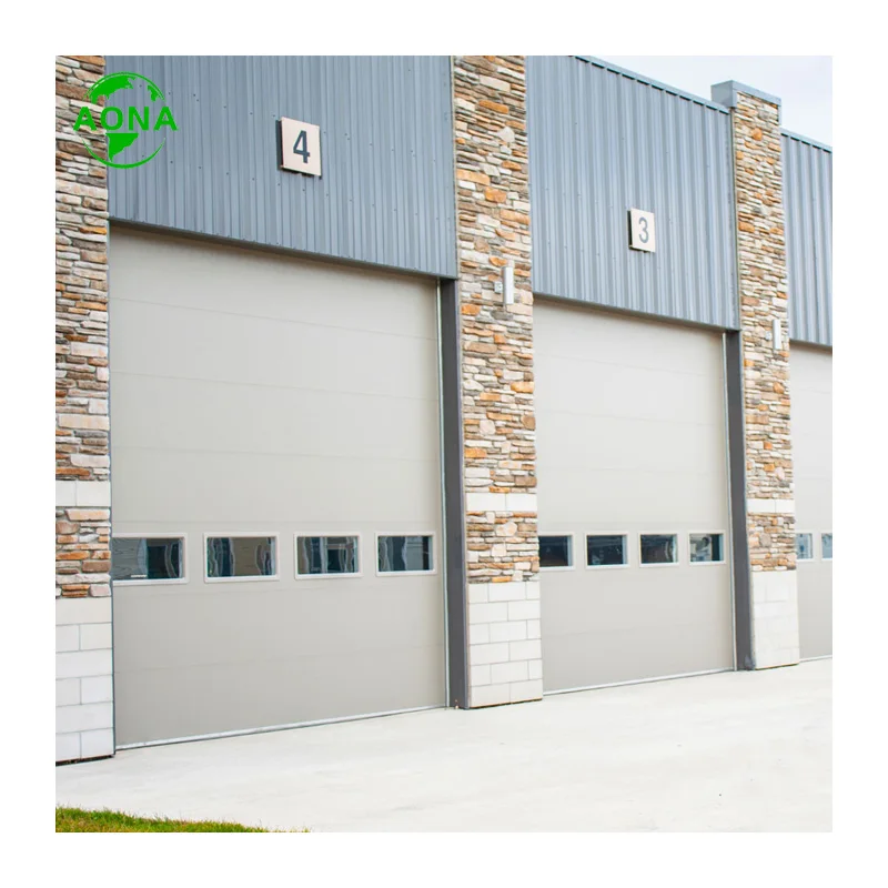 Heat Preservation Wind Resistance Galvanized Steel Automatic Industrial Sectional Lifting Garage Door