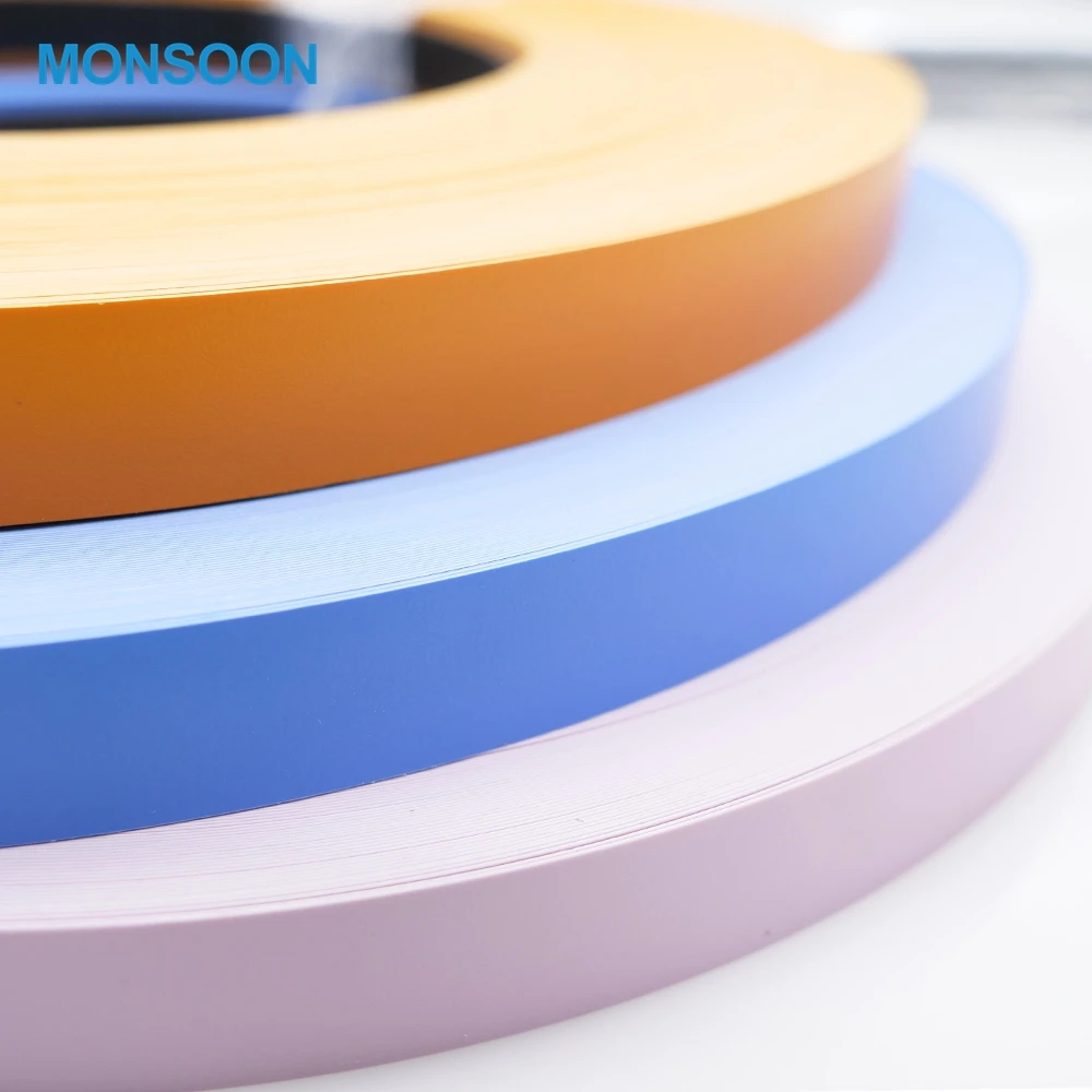 
Glossy furniture cover Solid color PVC plastic edge band tapes 