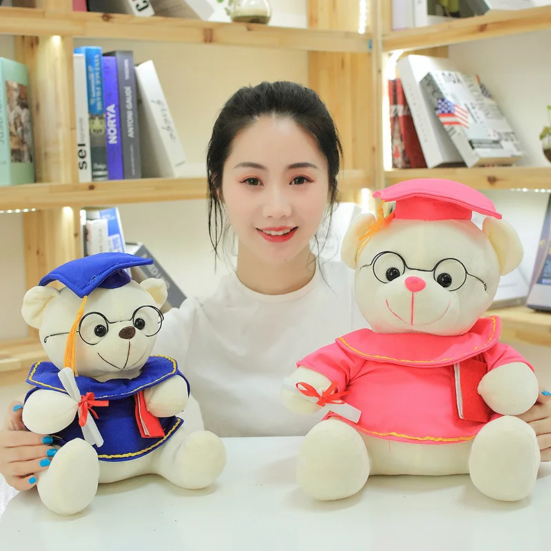 Cute Dr. Graduation Bear Plush Toy Stuffed Soft Kawaii Teddy Bear Animals Dolls Gifts for Kids Girls Dropshipping Unisex 10 Pcs