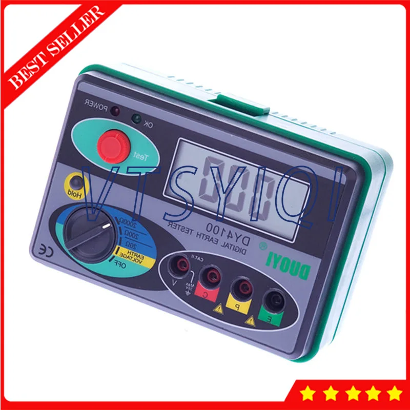 Digital Ground Resistance Meter Tester Gauge with Low Resistance Conductor And AC Voltage Test