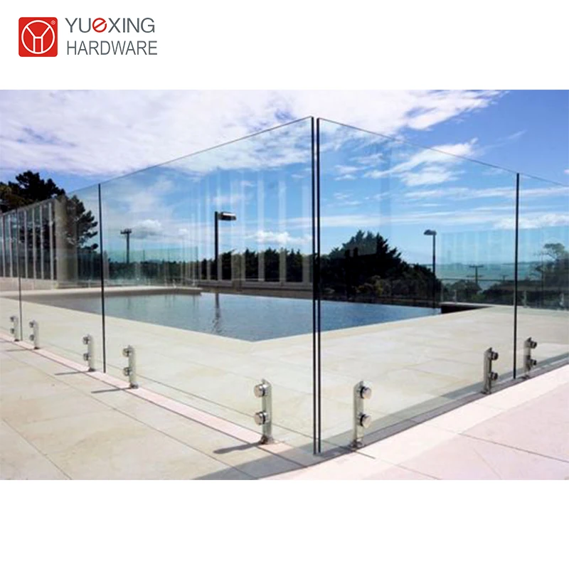 Shopping mall Indoor staircase use Easy installed Frameless glass railing Strong stability Spigot railing