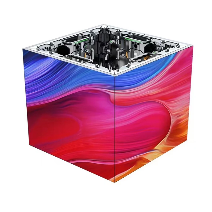 Indoor column p3.91 back stage  rental full color 500*500  cable-less high refresh advertising led display cube