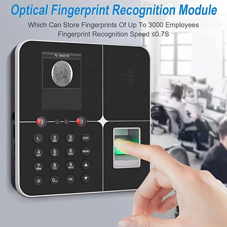 Employee Biometric Time recording Face Recognition Time Clock in and out Machine For Employee Time Attendance machine