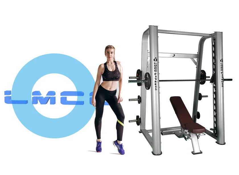 LMCC High Quality Professional Gym Fitness Equipment Commercial Smith Machine Heavy Duty Power Rack