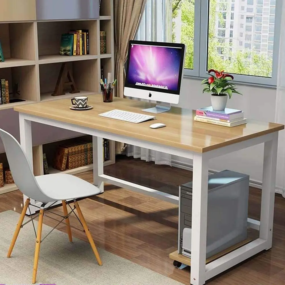 Лидер продаж, деревянный современный письменный стол в простом стиле для кабинета, стол для дома и офиса с меламиновым верхом