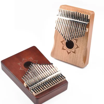 Factory direct sale handmade mahogany kalimba 17 keys cheap price custom beginning musical instrument
