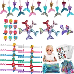 72pcs Custom Goodie Bag Supplies Little Mermaid Birthday Accessories Wedding Favor for Girls Mermaid Themed Party Favors