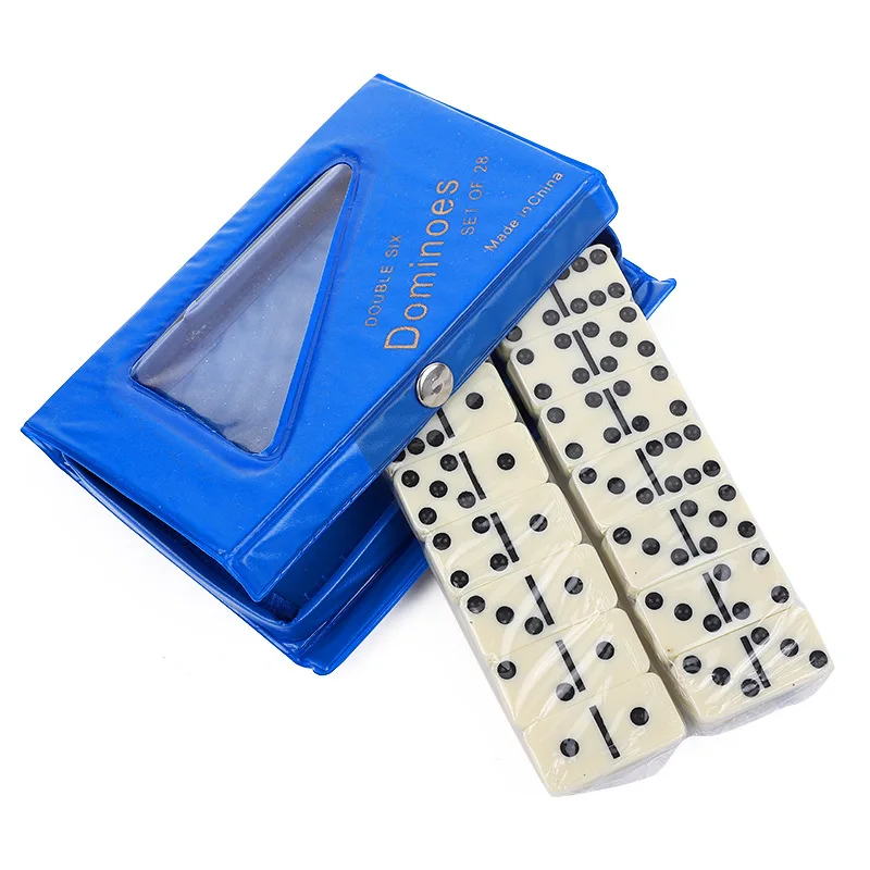 Manufacturer Custom Antique Domino Sets PVC Case-Family Nights Dominoes Double Six Game Mini Travel Set