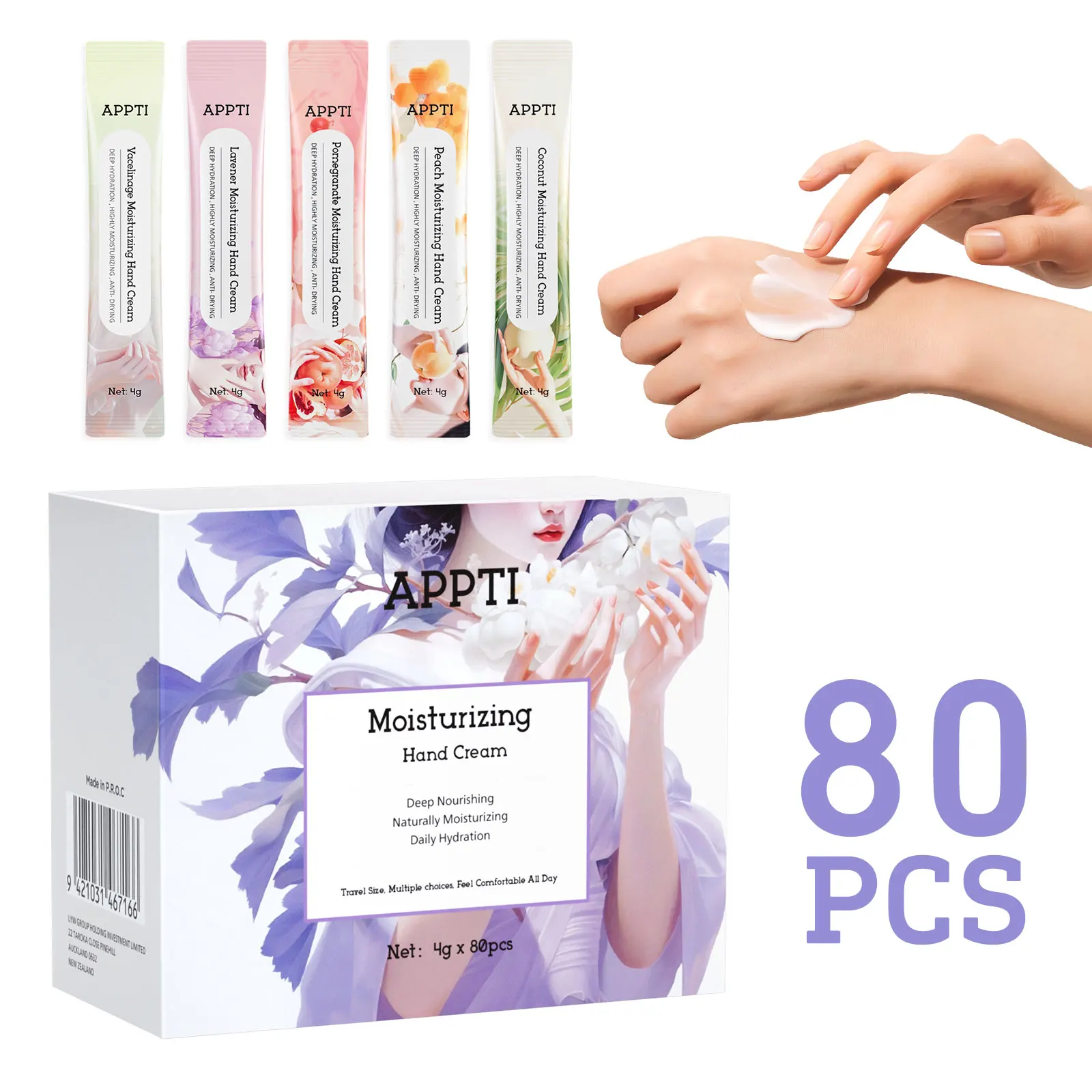Private label in stock hand cream 4g mini hand cream lotion moisturizing hand cream wholesale