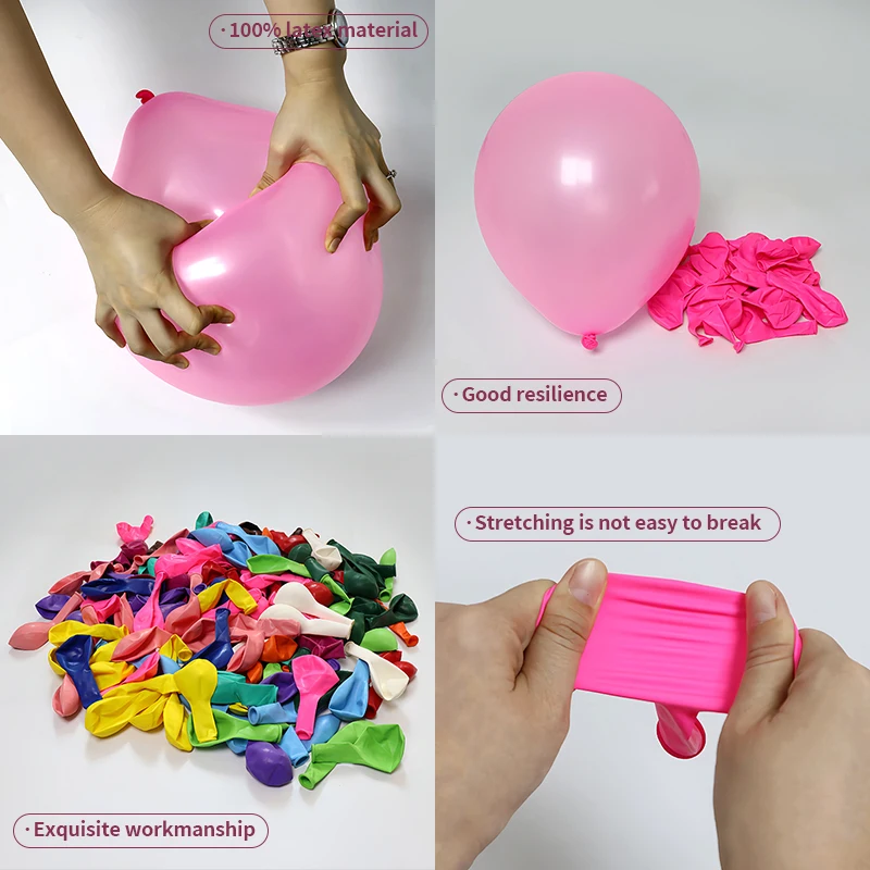 Factory Wholesale 9 inch 100 pcs Package Latex biodegradable Helium Quality matte Balloons for Party Decoration