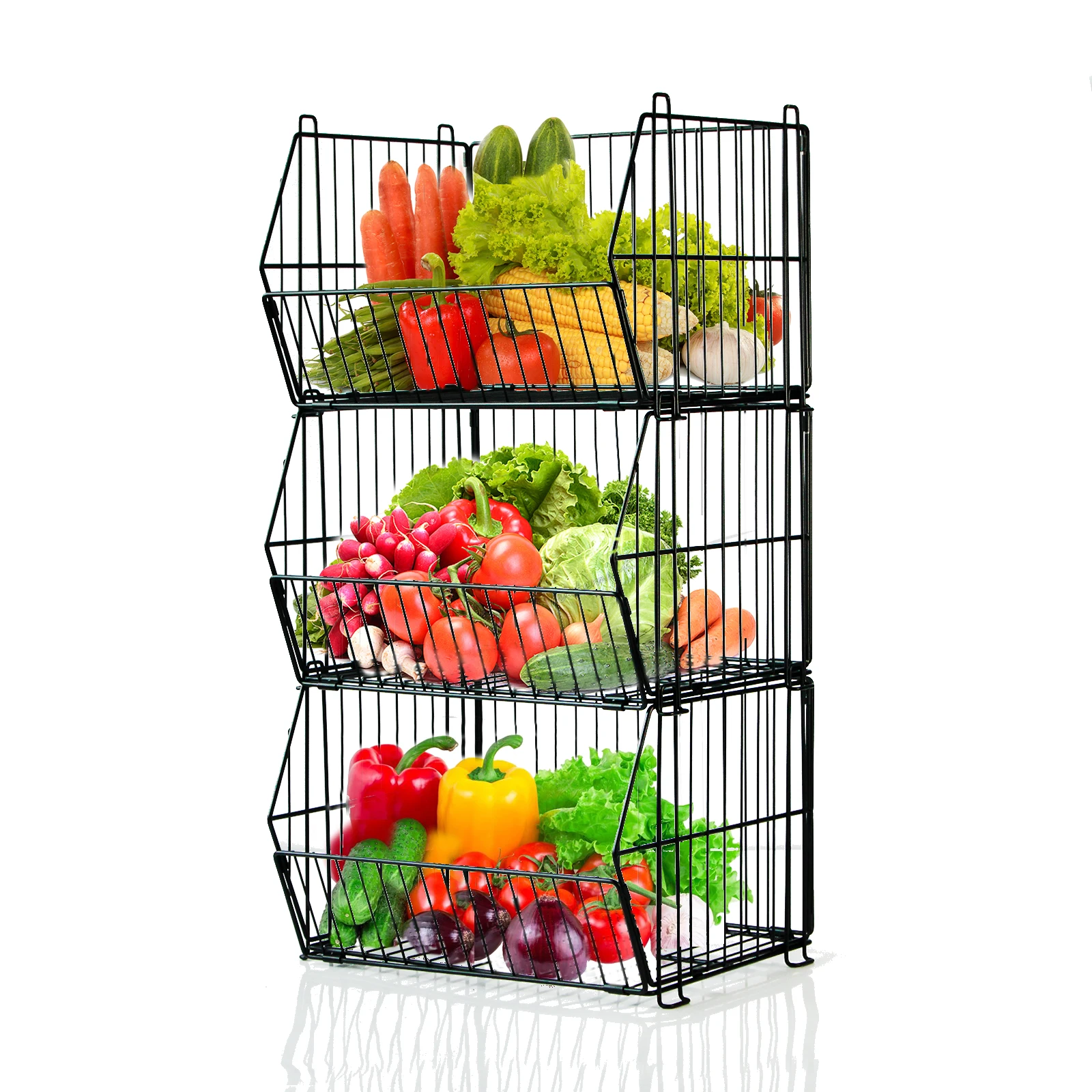 Stackable and Foldable Fruit and  Vegetables Basket